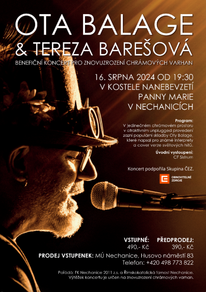 Benefiční koncert Ota Balage a Tereza Barešová