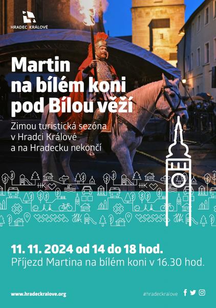 Martin na bílém koni pod Bílou věží