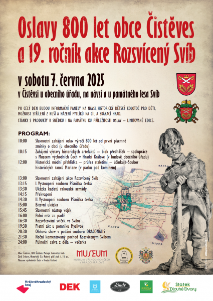 Oslavy 800 let obce Čištěves a 19. ročník akce Rozsvícený Svíb