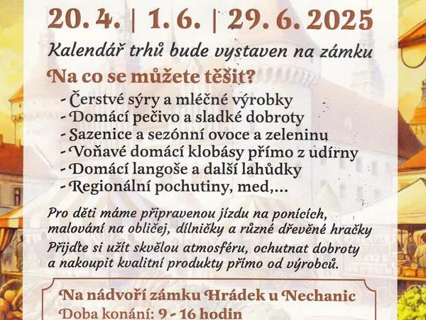 Farmářské trhy na zámku Hrádek u Nechanic