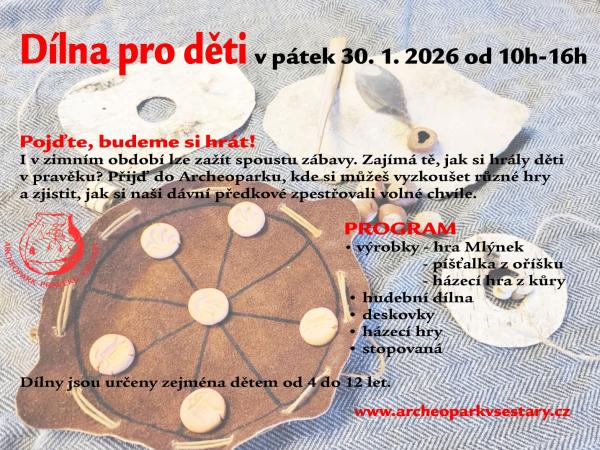 Dílnička pro děti v Archeoparku Všestary