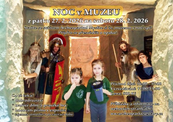 Noc v muzeu v Archeoparku Všestary