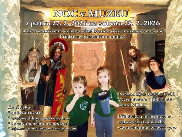 Noc v muzeu v Archeoparku Všestary