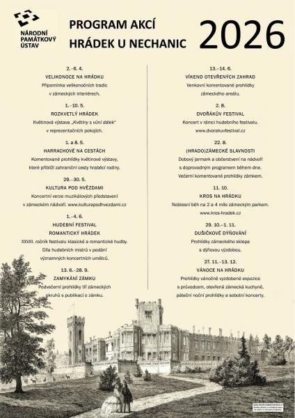 Program akcí Hrádek u Nechanic 2026