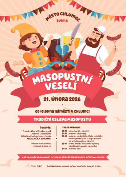 Masopustní veselí v Chlumci nad Cidlinou
