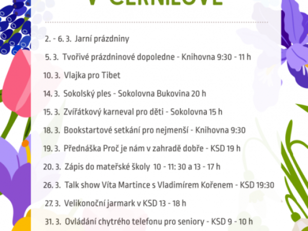 Březen 2026 v Černilově