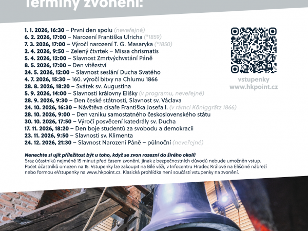 Zvon Augustin - termíny zvonění
