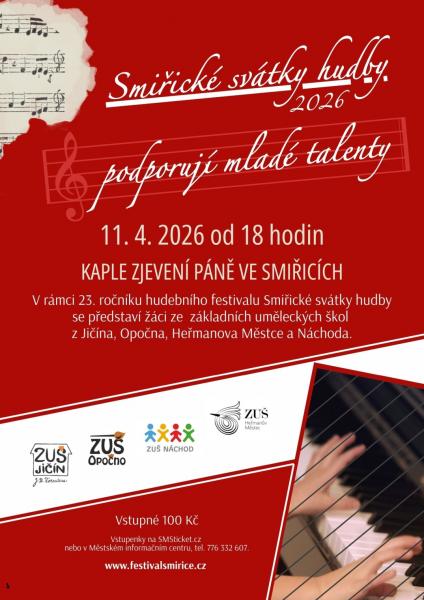 Smiřické svátky hudby - podporují mladé talenty