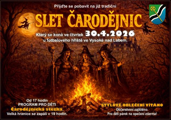 Slet čarodějnic ve Vysoké nad Labem