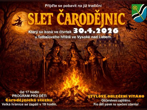 Slet čarodějnic ve Vysoké nad Labem