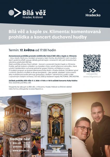 Bílá věž a kaple sv. Klimenta: komentovaná prohlídka a koncert duchovní hudby
