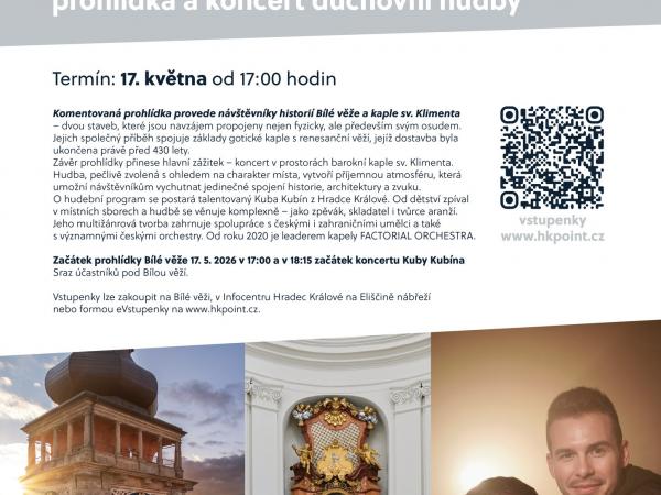 Bílá věž a kaple sv. Klimenta: komentovaná prohlídka a koncert duchovní hudby