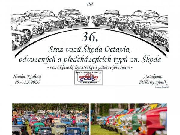 36. Sraz vozů Škoda Octavia - odvozených a předcházejících typů zn. Škoda