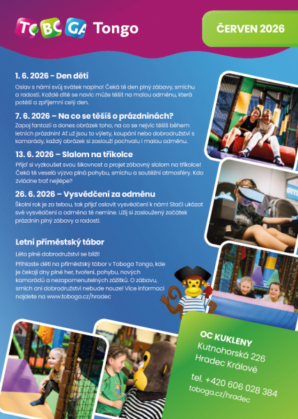 TOBOGA Tongo - červen 2026