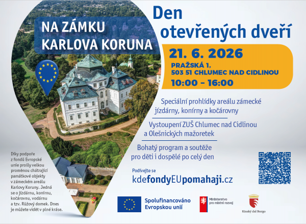 Den otevřených dveří na zámku Karlova Koruna