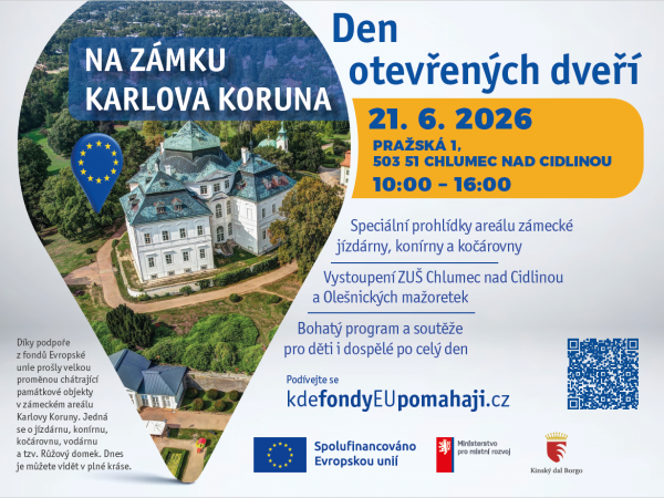 Den otevřených dveří na zámku Karlova Koruna