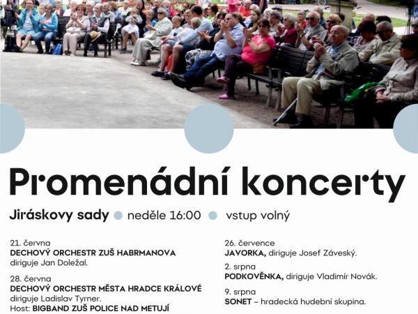 Promenádní koncerty v Jiráskových sadech
