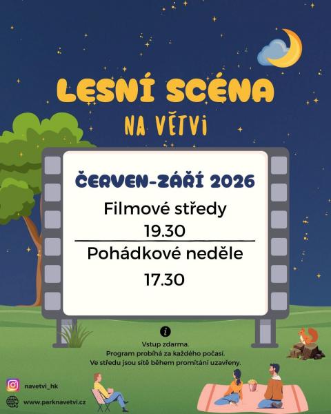 Promítání filmů v parku Na Větvi