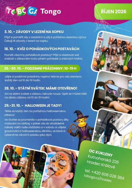 TOBOGA Tongo - říjen 2026