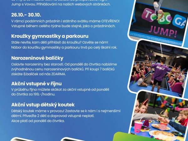 Toboga JUMP - říjen 2026