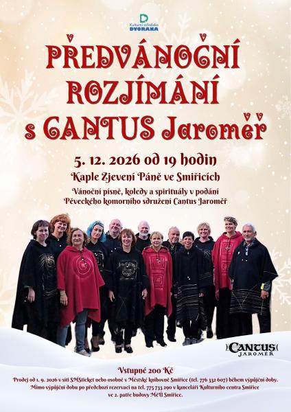 Předvánoční rozjímání s CANTUS Jaroměř