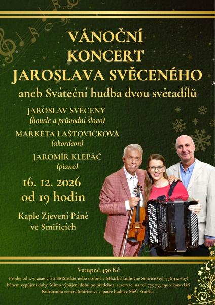 Vánoční koncert Jaroslava Svěceného aneb Sváteční hudba dvou světadílů